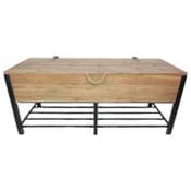 Wholesale - Chest Bench Open Top Wood Metal Frame 20.5"Hx48"Lx17.1"W C/P 1, UPC: 635309845474